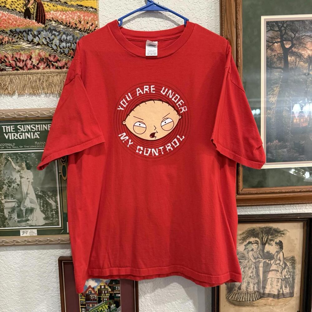 Vintage 00s Family Guy Stewie You Are Under My Control Shirt Size XL